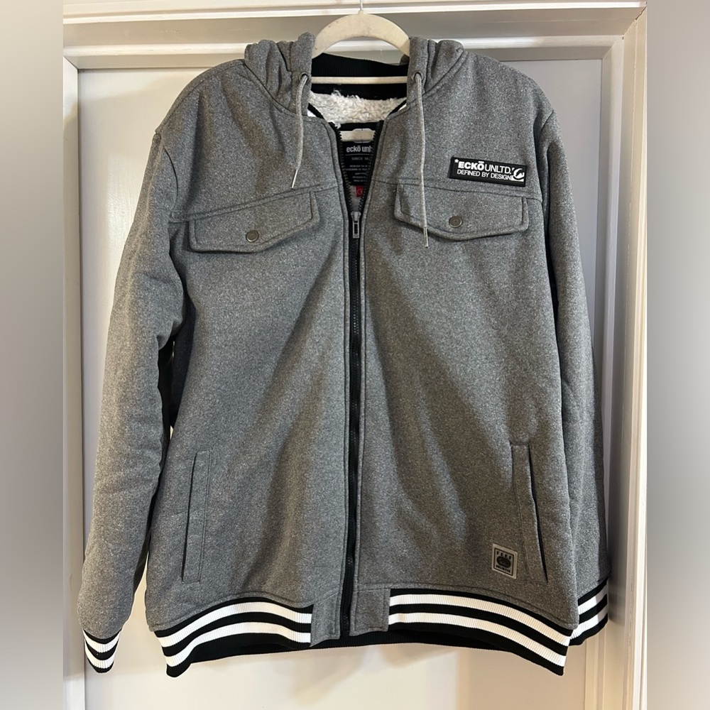 Ecko Unltd Men's Renown Sherpa Varsity Jacket
